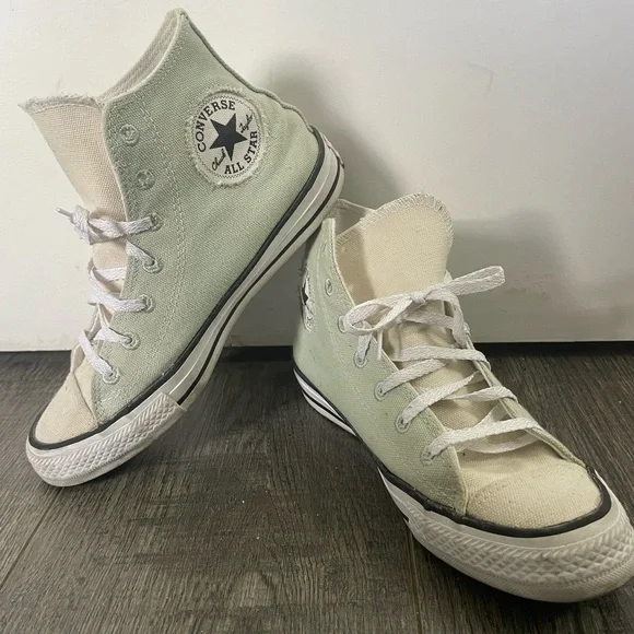 Converse Women High-Top Sneakers - Light Green - Picture 2 of 6